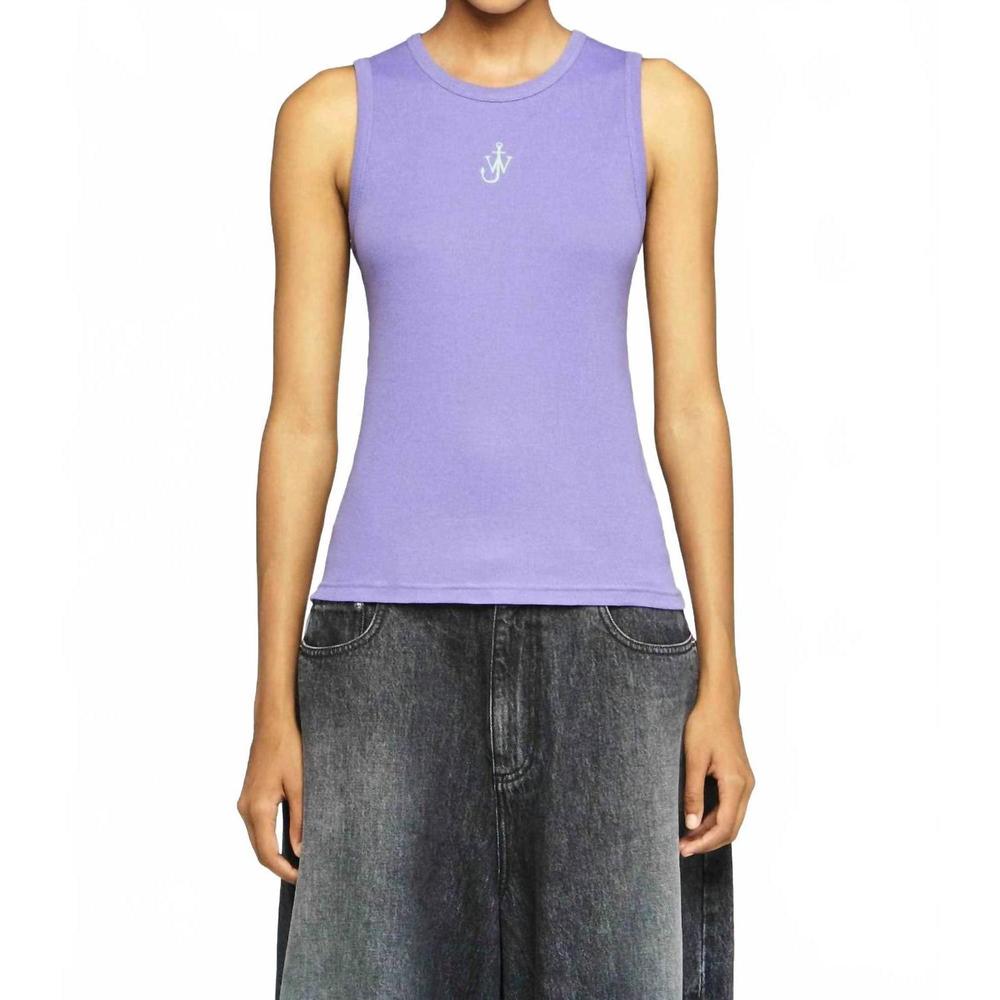 NEW JW ANDERSON anchor embroidery vest in lavender